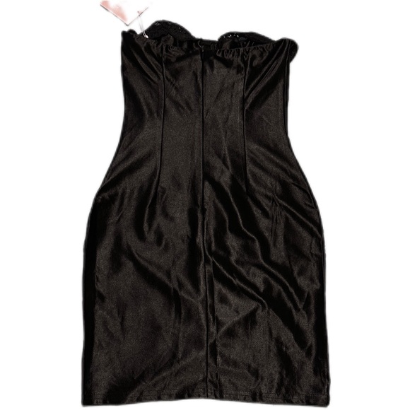 BNWT Missguided x Carli Bybel Lace Side Split strapless mini dress - Picture 6 of 6